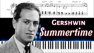 Summertime - George Gershwin - Tutorial, Chords & Piano Sheet Music (in the description)