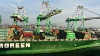 Evergreen Ever Conquest Container Ship at Port of Los Angeles