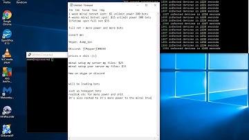 Selling mirai botnet spots