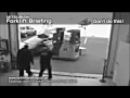 Speeding forklift wrecks car