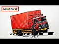 menggambar truk laka sampai melewati pembatas jalan #coratcoret