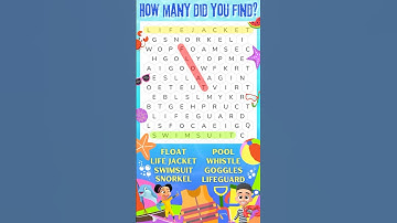 🧩 OmoBerry Game Time: Water Safety Word Search with Sight Words #wordsearchpuzzle