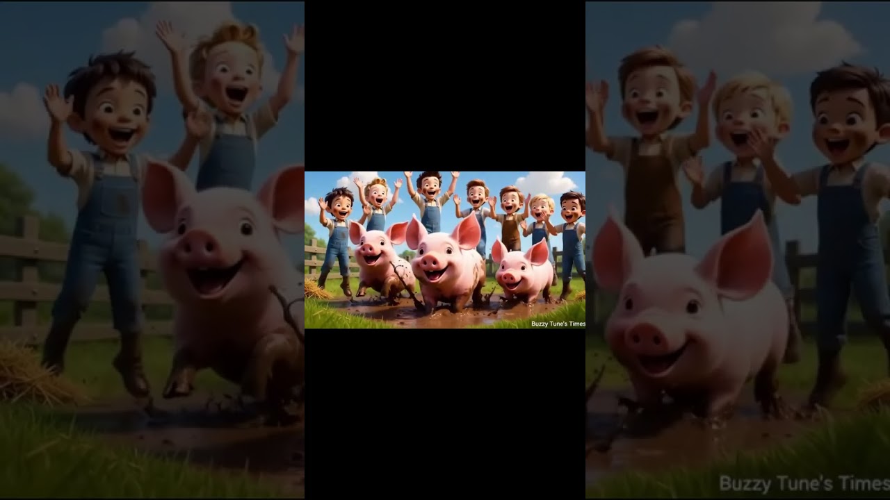 Игривые животные и дети наслаждаются солнечным днем ​​| Веселое обучение для детей | Время Баззи ...