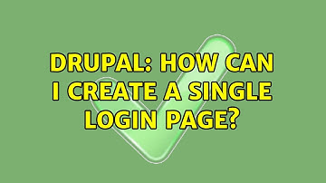 Drupal: How can I create a single login page?