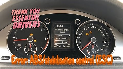 Volkswagen Passat Error: ABS/stabilisation control (ESC)