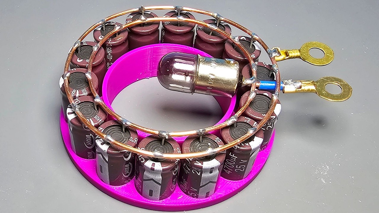 Создайте мощный аппарат точечной сварки с использованием конденсаторов (недорого!)