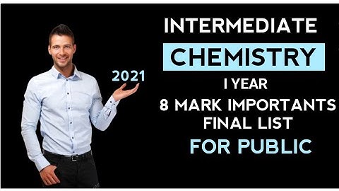 #makethingshappen INTERMEDIATE CHEMISTRY I YEAR 8 MARKS FINAL LIST IMPORTANTS DAMN SURE FOR PUBLIC