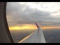 Budapest - Milan flight with beautiful sunrise