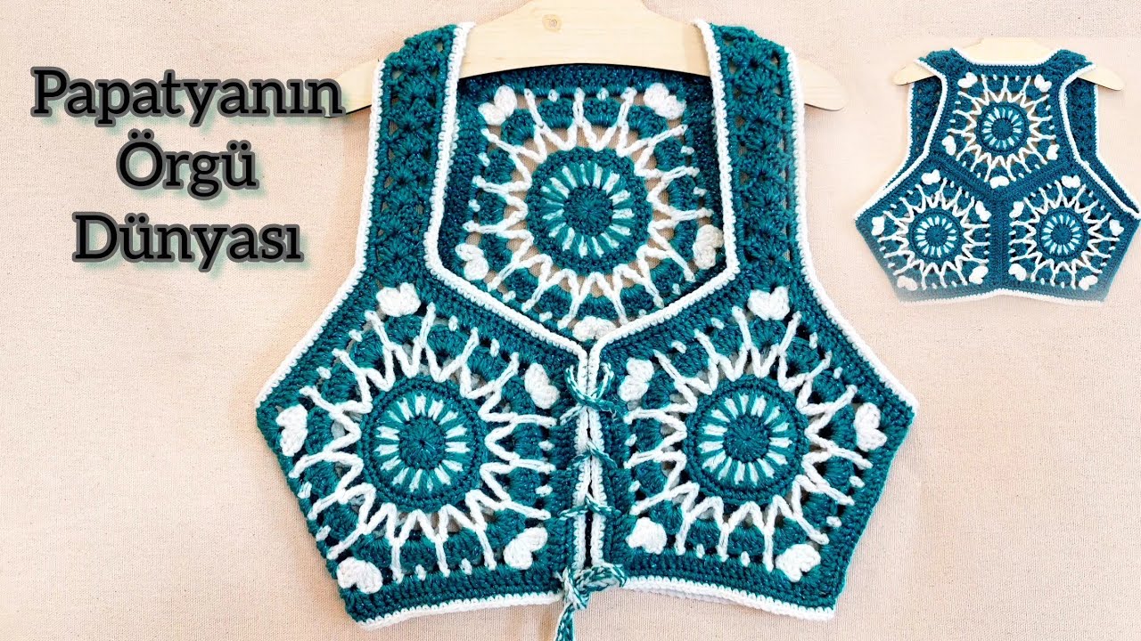 Больше нигде 💯👍 Пятиугольный жилет из вязаного крючком пятиугольника аутентичный мотив