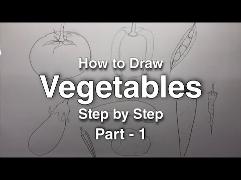 Vegetable Drawing | Step by Step Drawing for Beginners | Easy