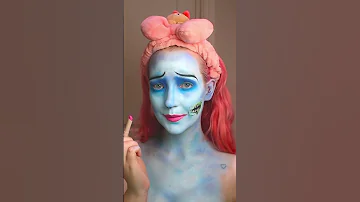 Corpse Bride makeup! 🐛 #makeuptutorial #corpsebride #timburton #shorts