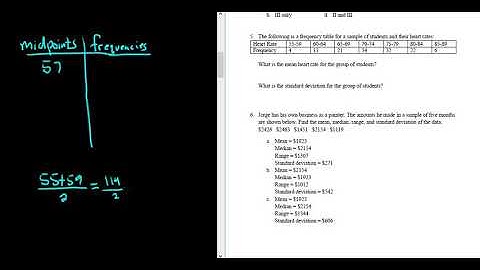 #5. Finding the Mean and Standard Deviation from a Frequency Table using StatCrunch