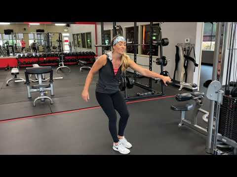 Split Stance Single Arm Row with Rotation