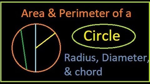 Circle, Radius, Diameter, Chord, Circumference, Perimeter, Area : Concepts and Derivations