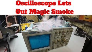 Tektronix 2445 Oscilloscope Goes Up In Smoke On The Solar Farm!