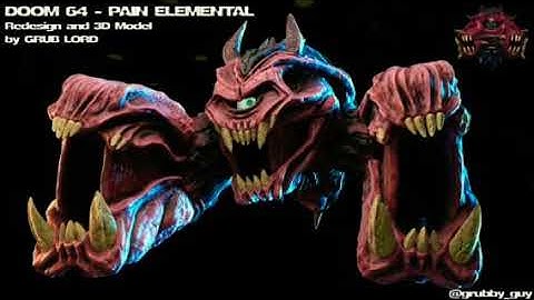 Doom 64 Pain Elemental - Eternal Art style
