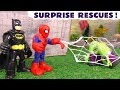 Funny Funlings Surprise Rescues by Batman and Spiderman with Cars McQueen TT4U