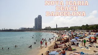 Beach Walk Barcelona (Nova Icària Beach) Barcelona Spain 🇪🇸 June 2022