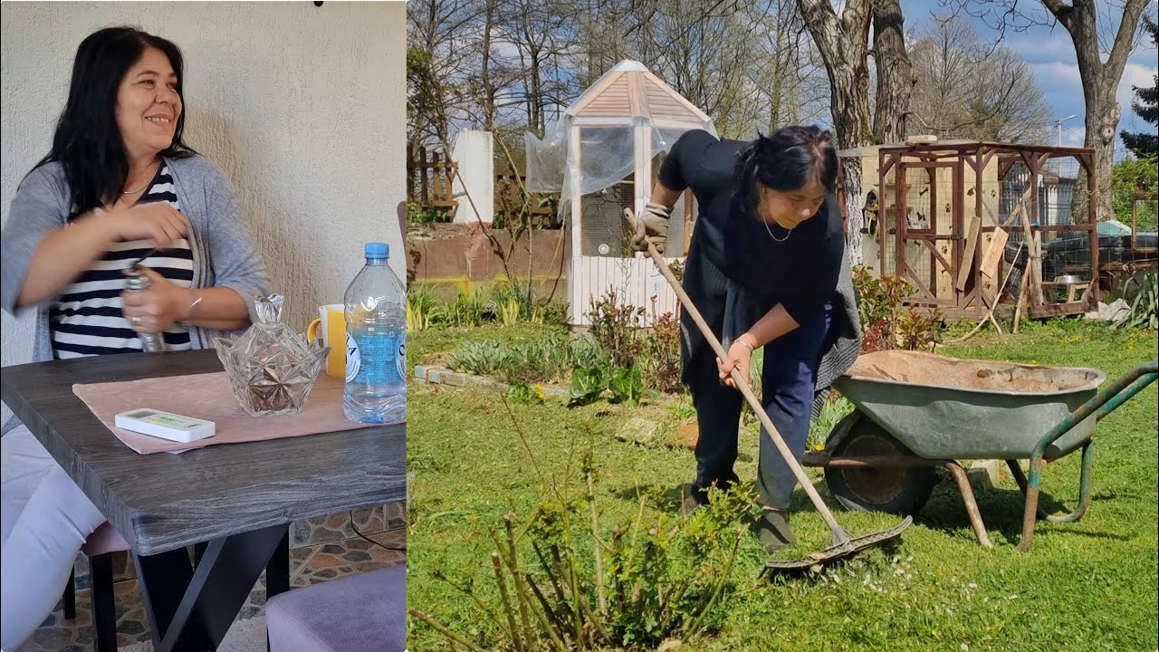 Kad kafa zamiriše a bašta progovori | Priprema razljevuše i košenje trimerom ☕️