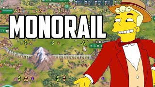 I build a MONORAIL through a mountain in Civ 6  Gaul Ep.3