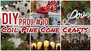 DIY l Pine Cones In A Coil Decorating Ideas I Pine Cone Crafts l Centerpiece Pine Cones