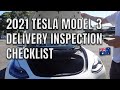 2021 TESLA MODEL 3 DELIVERY INSPECTION CHECKLIST China SR+ White