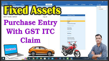 Fixed Assets Purchase Entry with GST ITC Claim | Assets Purchase entry in Tally Prime | Fixed Assets
