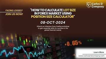 📊 Position Size Calculator Tutorial | How to Calculate Lot Size Easily! 🔢 | Carlos and Company