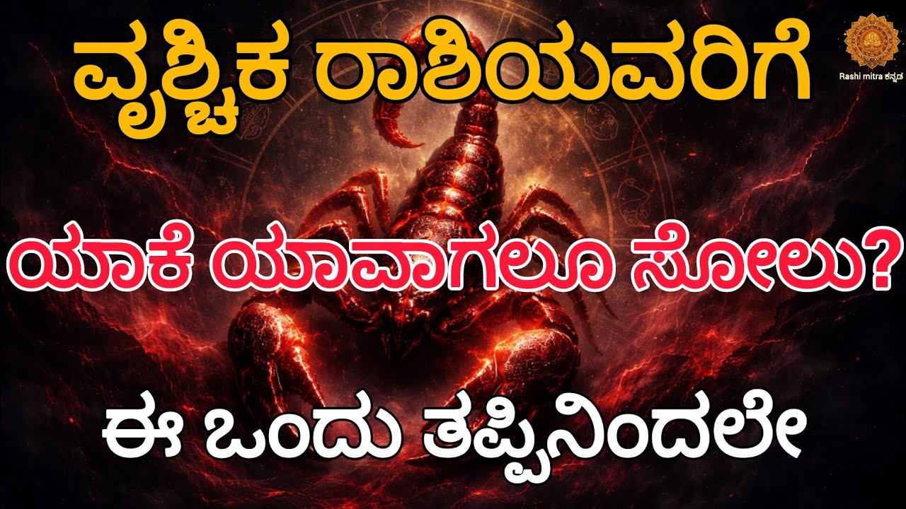 ವೃಶ್ಚಿಕ ರಾಶಿಯವರು ಜೀವನದಲ್ಲಿ ಯಾಕೆ ಸೋಲುತ್ತಾರೆ? 😔♏ | ಕಹಿ ಸತ್ಯ.