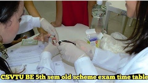 CSVTU BE 5th sem old scheme exam time table