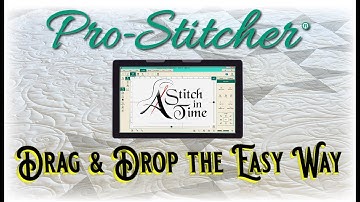 How to Drag and Drop - Handi Quilter Pro-Stitcher