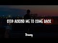 James arthur  stop asking me to come back lyrics