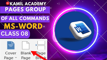 How to use  Cover Page ,Blank Page, Break Page In MS-WORD || In Pashto Language (Class 08)