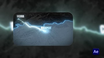 Travel Map Animation in After Effects | Vienna ➝ Cluj (GeoLayers)