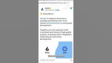 Huobi partners with Gala Games🟢#viral #news #trending #crypto #bitcoin #trendingshorts