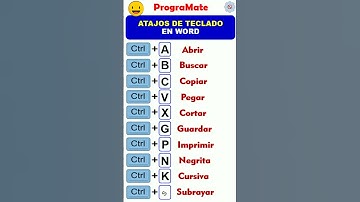 ATAJOS DE TECLADO EN WORD ⚡ 👍 #Shorts #ofimatica #programate