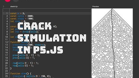 Crack Simulation in P5.js