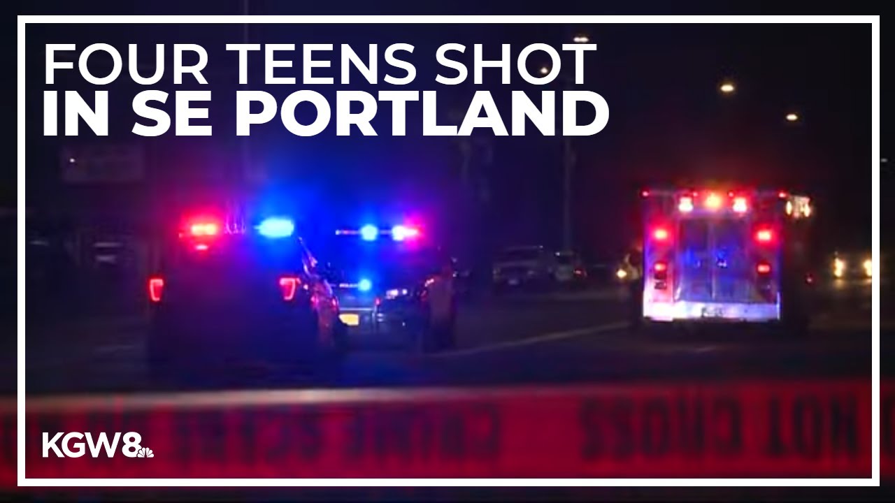 Teen dead, 3 other teens injured in Southeast Portland shooting - YouTube
