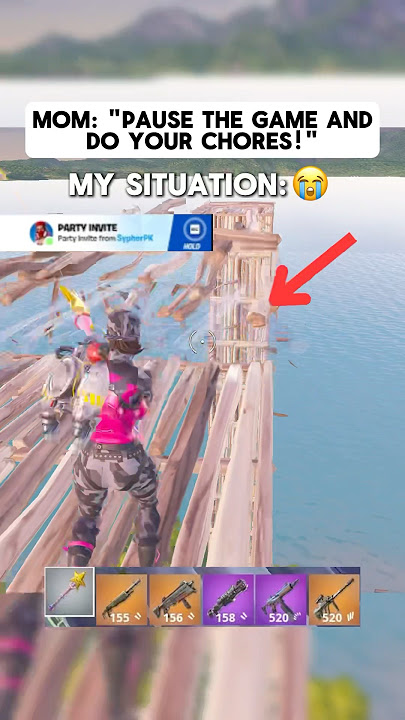 I CANT PAUSE THE GAME!? 😭 #fortnite #fortniteclips