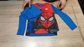 Pijama Spiderman Niño Hombre Araña Invierno Algodón Pantalón