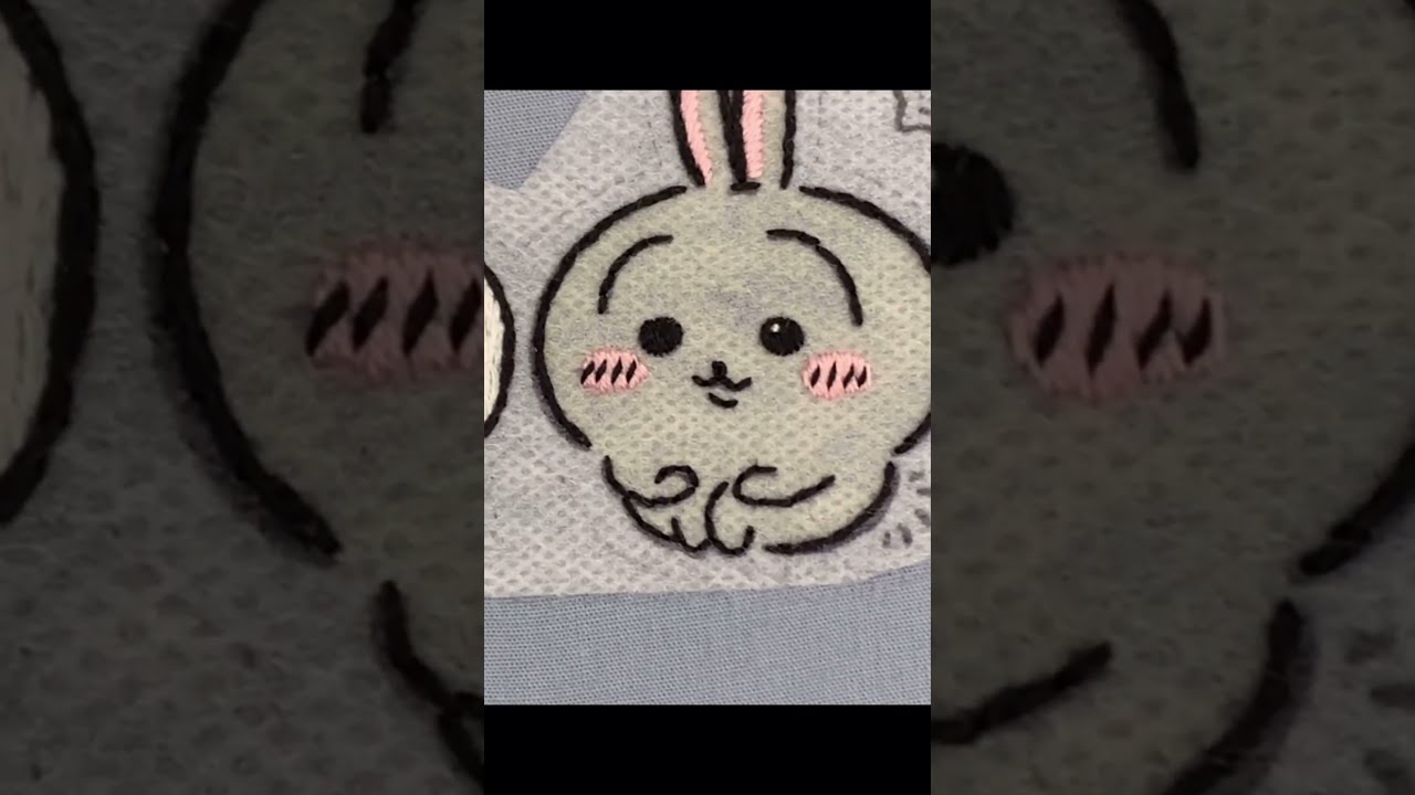 刺しゅうBOOKのうさぎを刺繍しました #chiikawa #ちいかわ 刺しゅうBOOKのうさぎを刺繍しました #chiikawa #ちいかわ