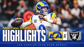 Matthew Stafford's Best Throws From 3-Touchdown, 195-Yard Game vs. Raiders