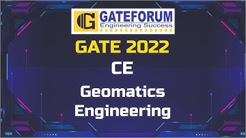 GATE 2022 Exam Solutions I Geomatics Engineering I Civil Engineering