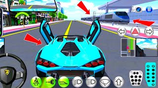 Train VS Supercar Speed Test || 3D Driving Class Simulator || Rider Asad screenshot 3
