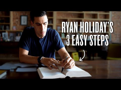 Ryan Holiday's 3-Step System for Reading Like a Pro - YouTube