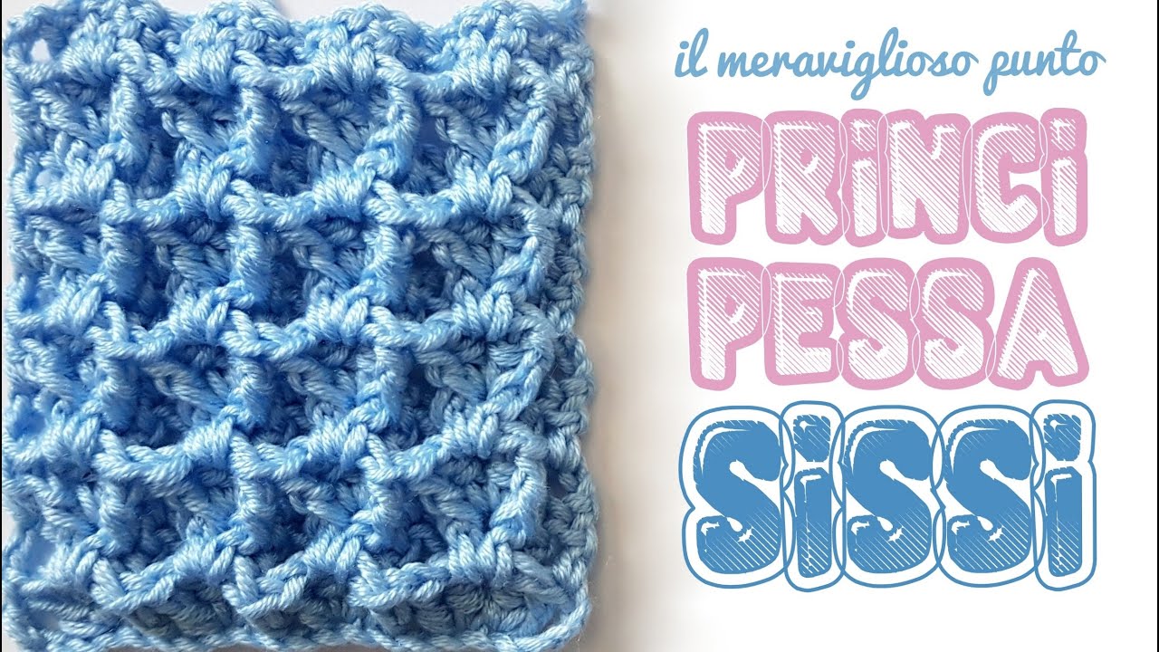 punti belli uncinetto - Punto Principessa Sissi in rilievo - speciale copertine