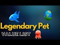 All LEGENDARY Pet's VALUE List in Adopt Me (Ocean Egg Update NEW)