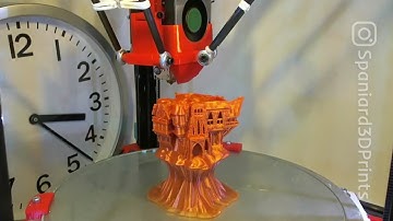 3D Printing Vampire Castle - Transylvania - Kossel Delta Klipper Timelapse
