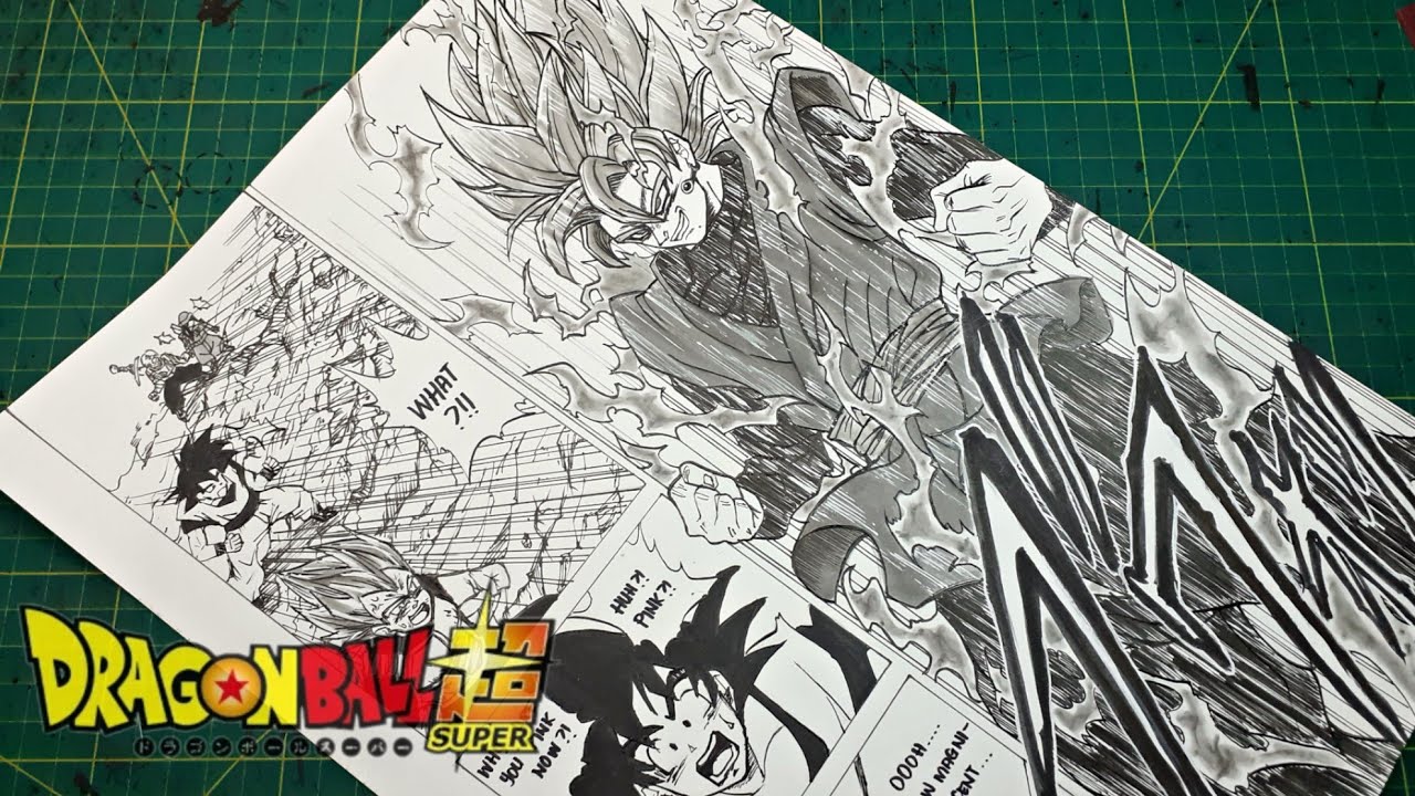 Drawing a Manga page, Dragon Ball Super