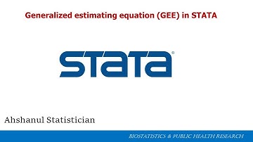Generalized estimating equation (GEE) in STATA
